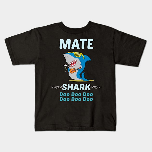 Family Shark 2 MATE Kids T-Shirt by blakelan128